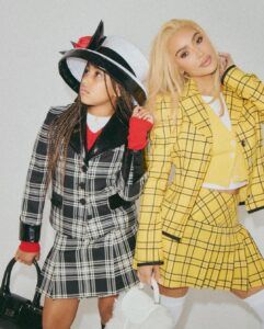 Kim Kardashian and daughter North West dressed up for Halloween as Clueless characters Cher Horowitz and Dionne Davenport. Credit: Twitter.