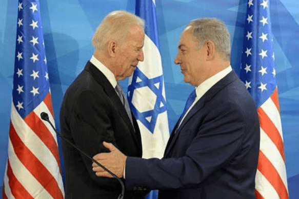 US President Joe Biden with Israeli Prime Minister Benjamin Netanyahu in 2016. Credit: Supplied.