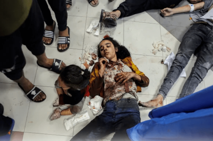 More than 500 Palestinians have been killed at Al-Ahli Arab Hospital in Gaza City following an Israeli airstrike, Gaza’s health ministry says. Credit: Associated Press News.