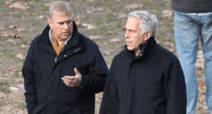 Prince Andrew is pictured with Epstein. Credit: supplied.
