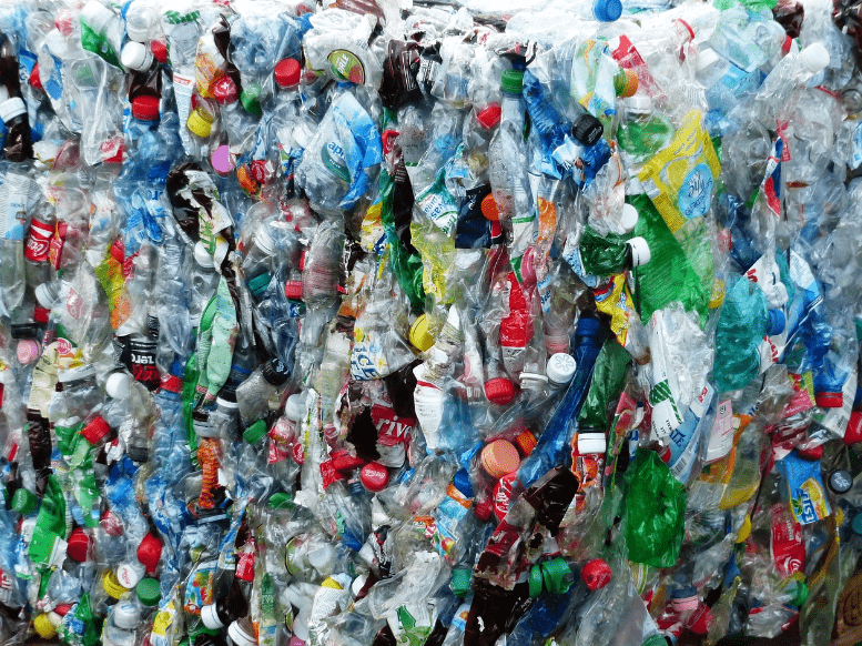 Scientists found pesticides, pharmaceuticals and industrial compounds contained inside recycled plastic. Credit: supplied.