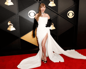 Taylor Swift won the best pop vocal album at the 2024 Grammy Awards on Sunday for her album Midnights. Credit: Getty.