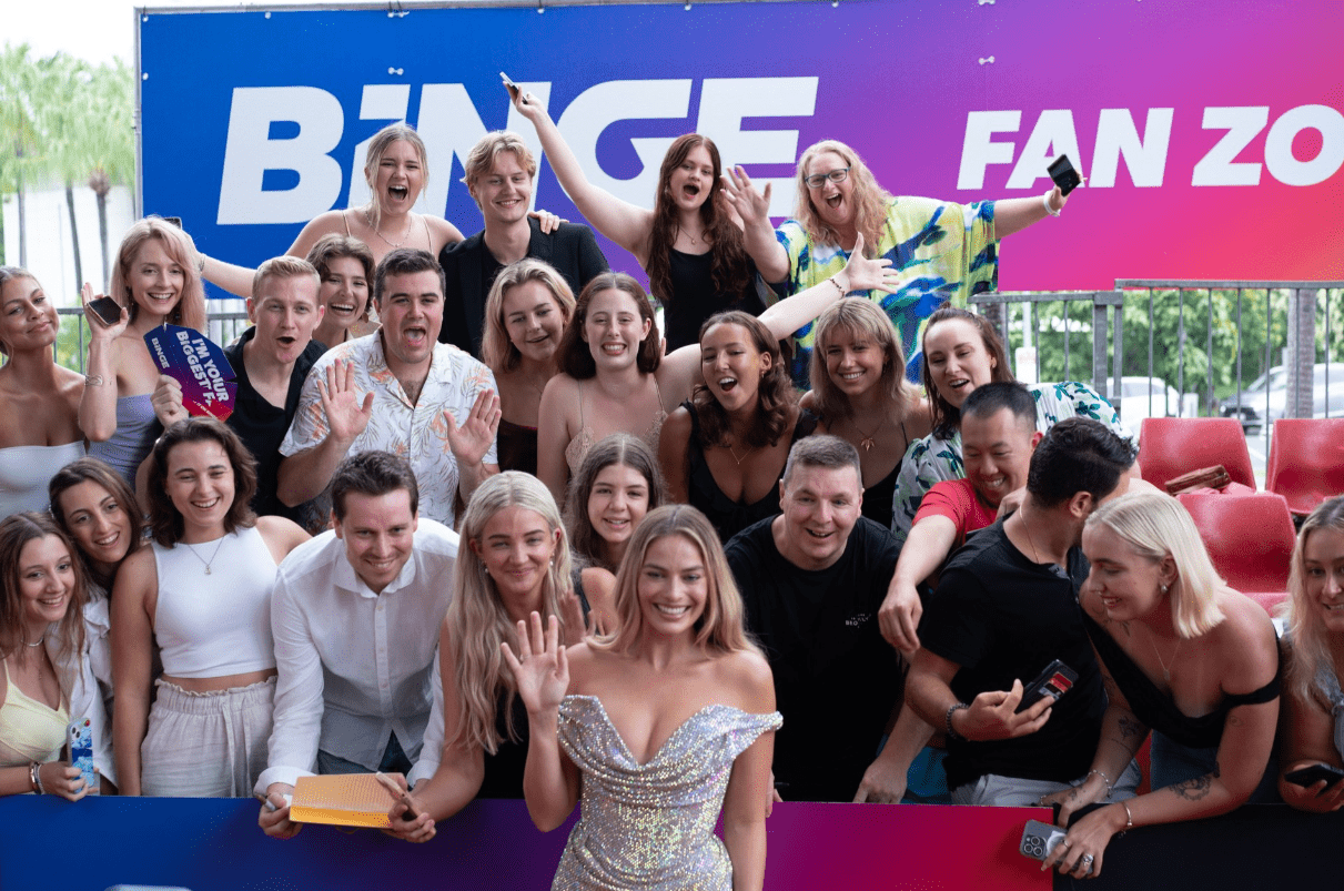 Margot Robbie poses with fans at the AACTA Awards. Credit: Artem/BackCoverNews.com