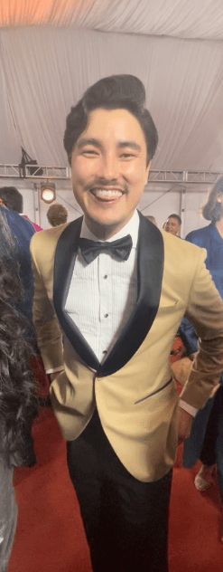 Crazy Rich Asians star Remy Hii looked suave in a tailored suit. Credit: BACKCOVERNEWS.COM