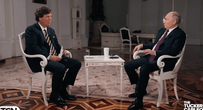 Former prime time Fox News host Tucker Carlson has conducted a wide-ranging two-hour interview with the Russian president, Vladimir Putin.