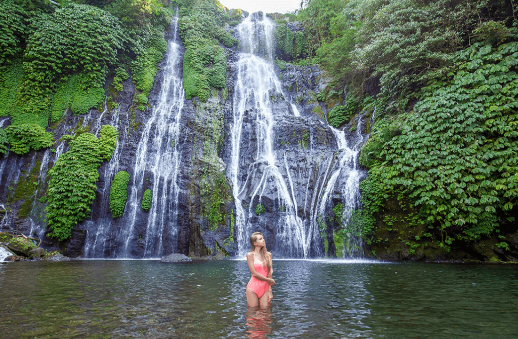 Banyumala Twin Waterfall is a popular tourist destination in Bali. Credit: supplied.