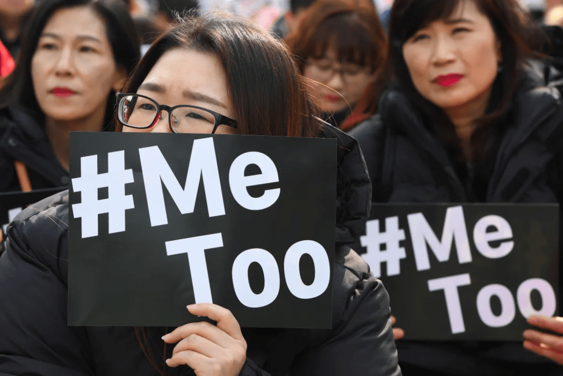 South Korean protesters take part in the #MeToo movement in Seoul on March 8, 2018. JUNG YEON-JE/AFP/AFP/Getty Images