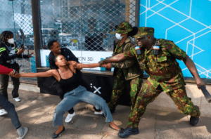 Police officers clashed with demonstrators amid uproar over proposed tax hikes in a finance bill that is due to be tabled in parliament in Nairobi, Kenya, Tuesday, June 18, 2024. Andrew Kasuku/AP