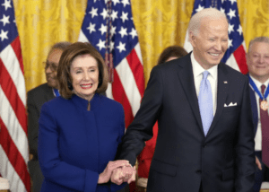 The exchange between President Joe Biden and former House Speaker Nancy Pelosi highlights a new and increasingly public phase of the push to remove Biden from the Democratic ticket. | Alex Brandon/AP