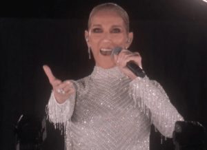 Celine Dion performing at the opening ceremony of the Olympic Games Paris 2024 on July 26, 2024 in Paris, France. Credit: YouTube.