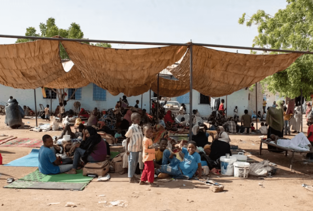 A makeshift camp for displaced people in eastern Sudan in July 2024. AFP via Getty Images