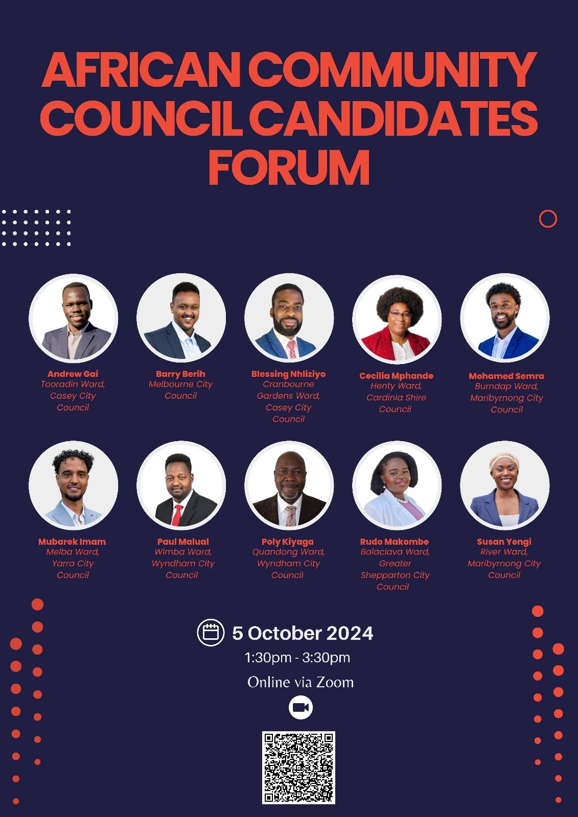 African candidates vying for Council elections in conversation. Credit: supplied.