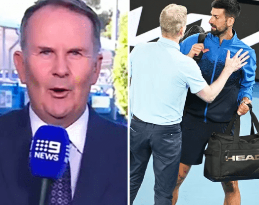 Channel 9 host Tony Jones has apologised to tennis star Novak Djokovic for comments made about Djokovic and his supporters. Credit: Getty