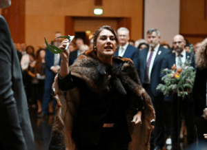Independent senator Lidia Thorpe made headlines last year following her protest against Kind Charles III and Camilla. Credit: Victoria Jones/Reuters